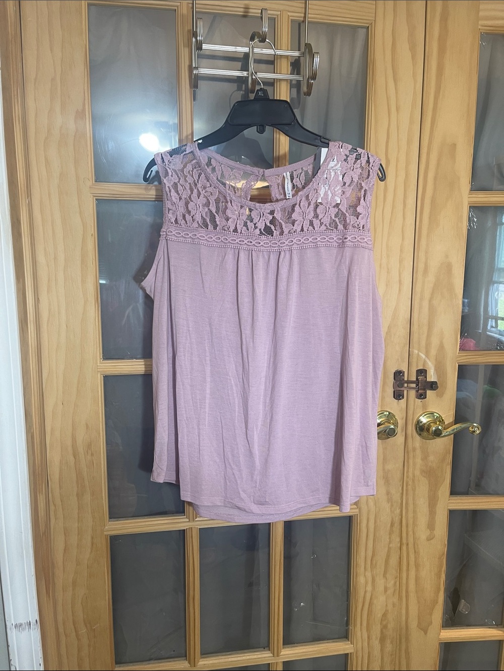 157. Sexy Lace Camisole in Dusty Mauve with Open Back. NWT